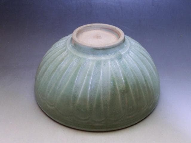 茶碗■古い青磁 唐草 お茶道具 古玩 唐物 中国 古美術 時代物 骨董品■