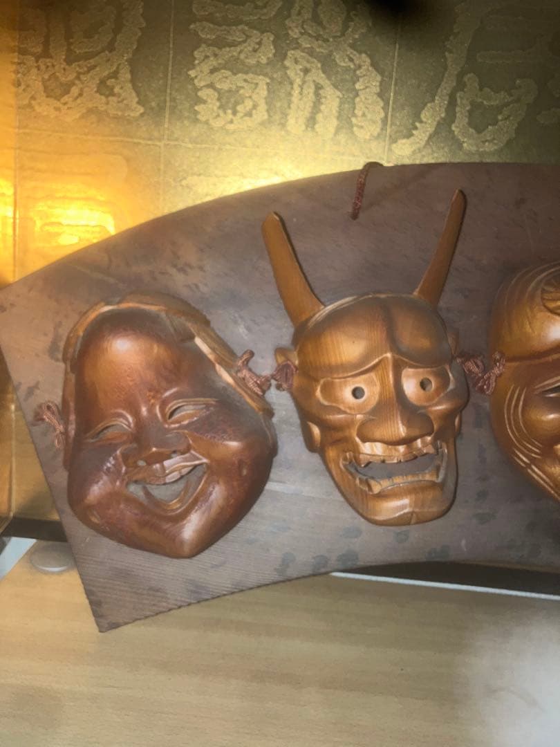 《超特級開運》5面の幸運もたらす木彫りのお面　縁起物　曰く付き　金運　財運　呪物