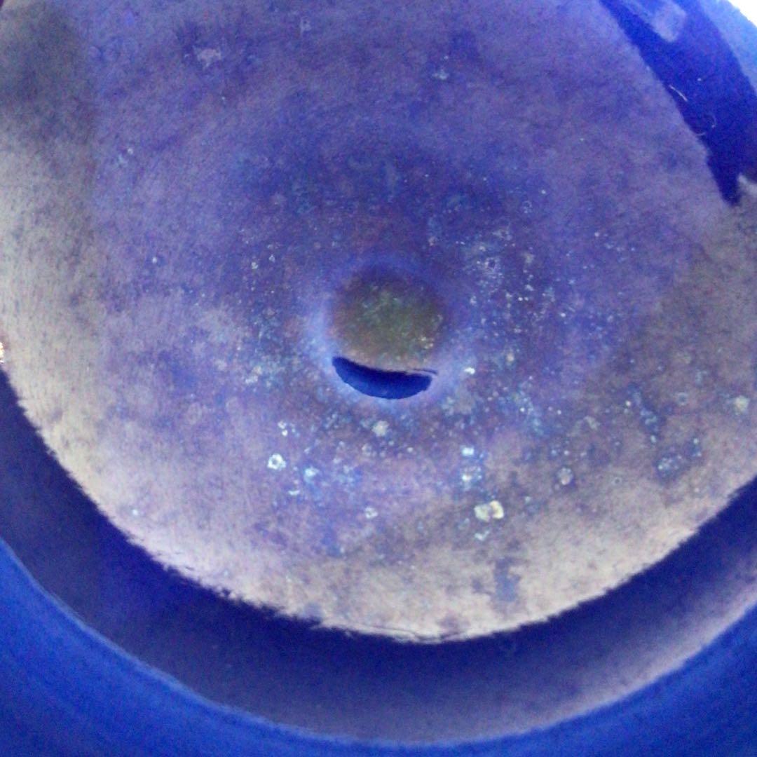 Ｓ８８　茶碗　『谷口翠雲造』『紺青交趾』『草花文』　抹茶碗　共箱　茶道具