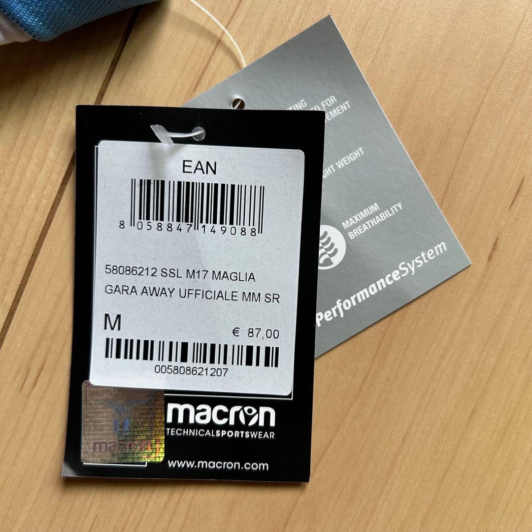 正規品新品☆SSラツィオ17/18アウェイユニフォーム☆Mサイズ☆macron