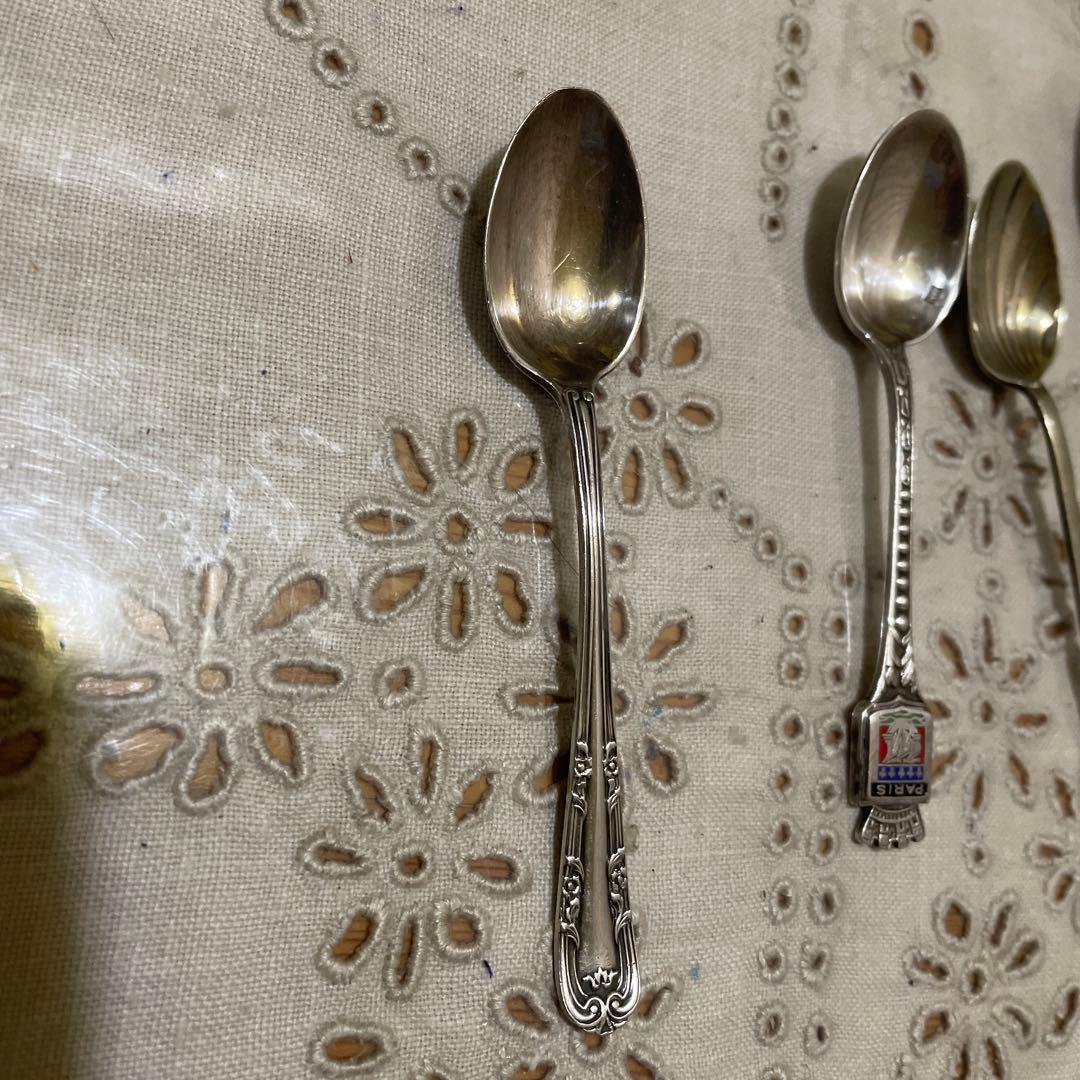 664シルバー製シルバープレート装飾スプーン4本セットイギリス