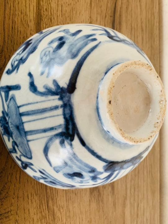 中国明時代中早期染付(青花)大碗(元箱付き)