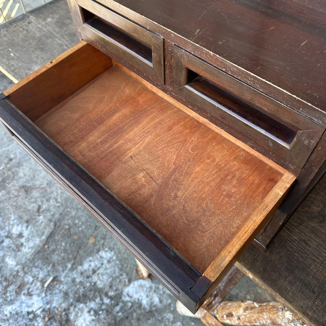 松本民藝風 木製小引き出し4杯 古家具 民藝家具