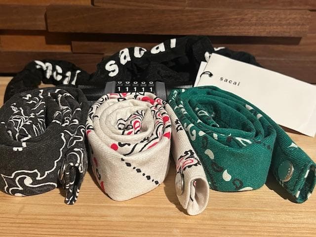 ♪送料無料★sacai★希少★自転車ロックチェーン★新品★22-0336S★黒♪