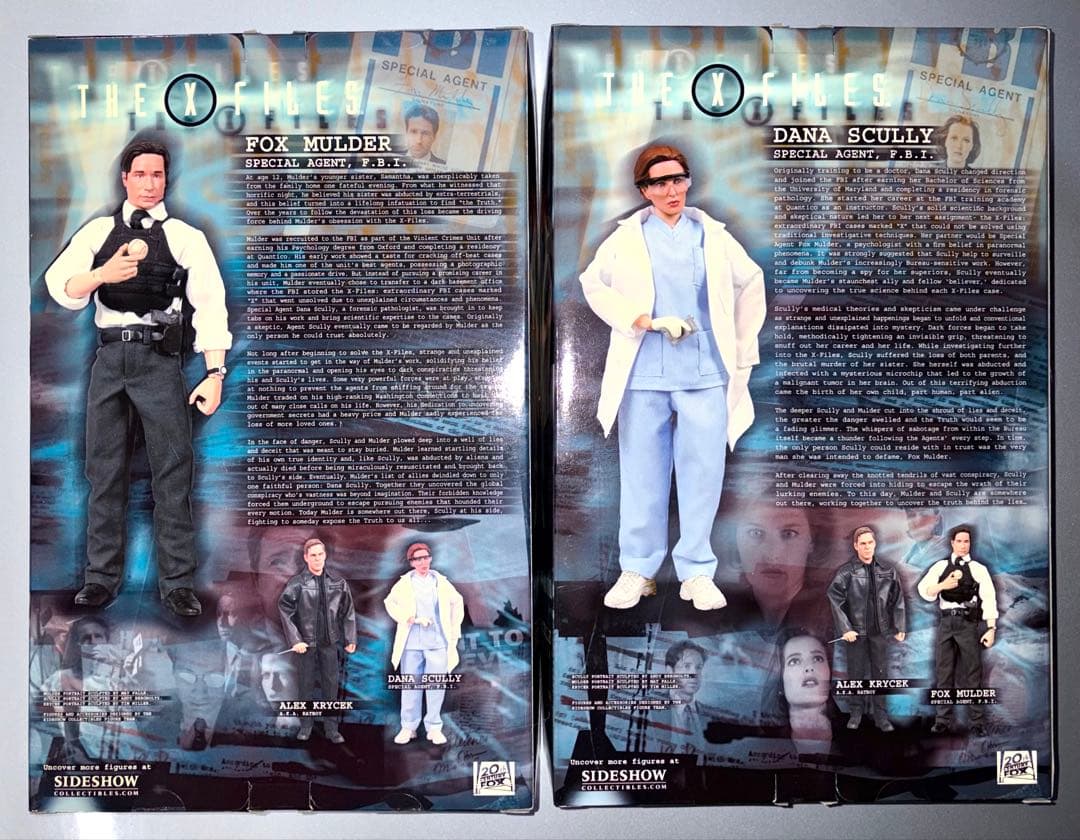 SIDESHOW 1/6 X-FILES F.モルダー，D.スカリー セット