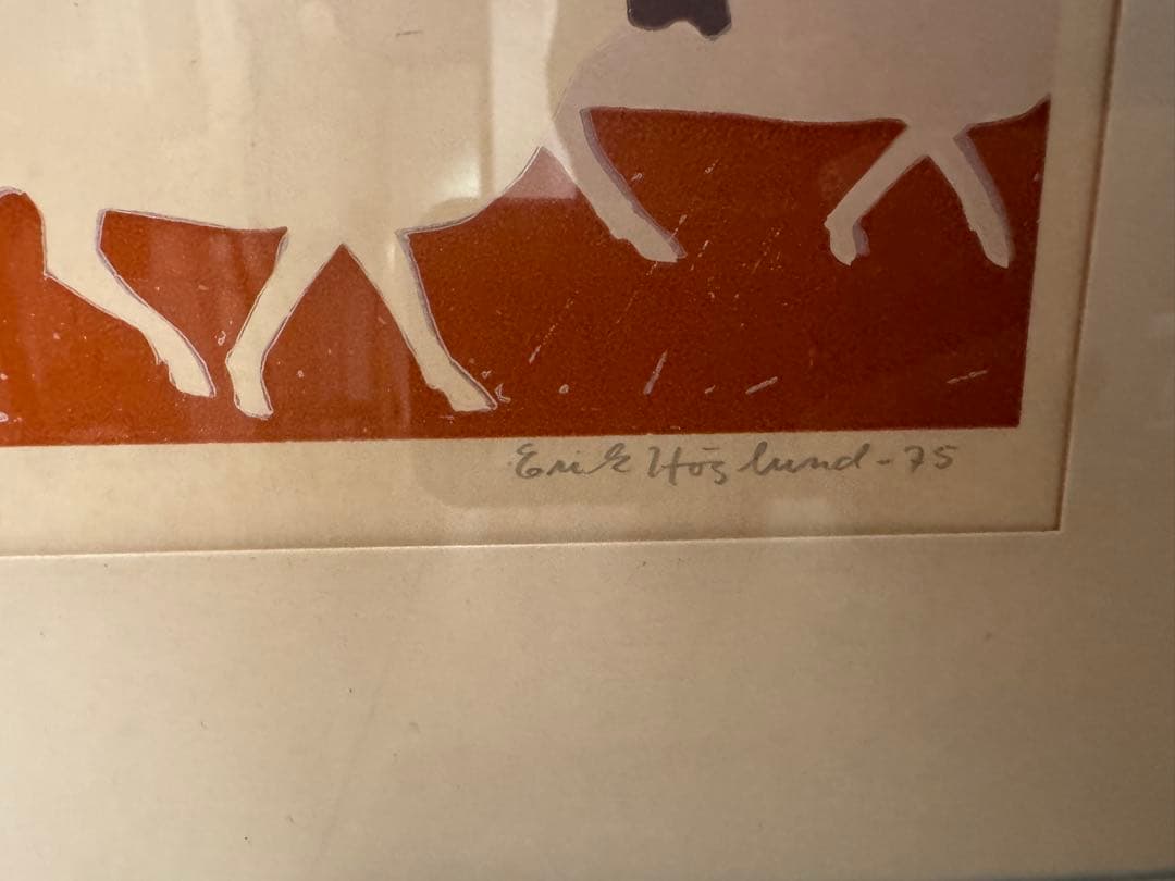 Erik Hoglund エリックホグラン リトグラフ 馬