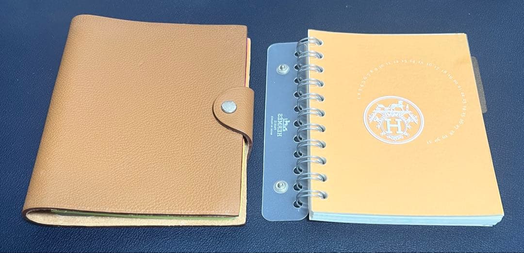 HERMES エルメス ユリス PM 2種 レフィル付 手帳カバー フランス製