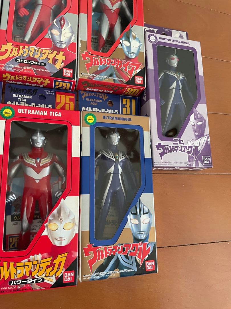 未開封　ウルトラヒーローシリーズ　セット　ウルトラマン　ソフビ　当時物　箱入り