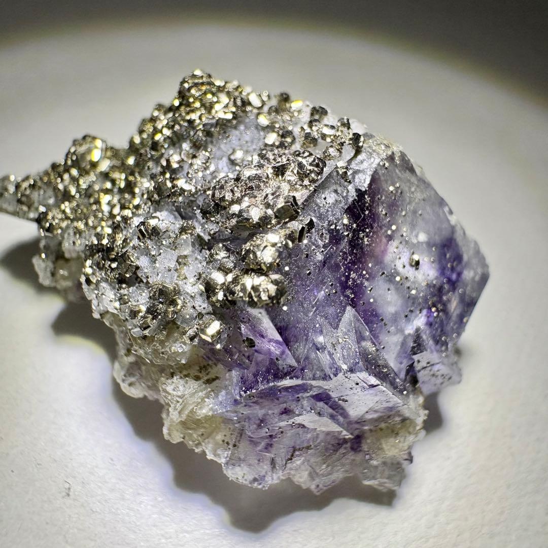 476 中国　ヤオガンシャン産　フローライト&パイライト