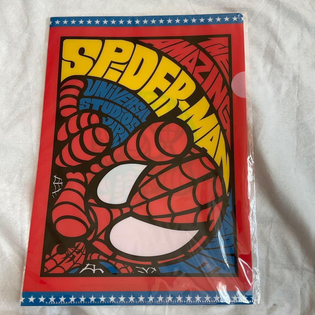 新品　セット　スパイダーマン キーホルダー ファイル　シール　USJ 平成レトロ