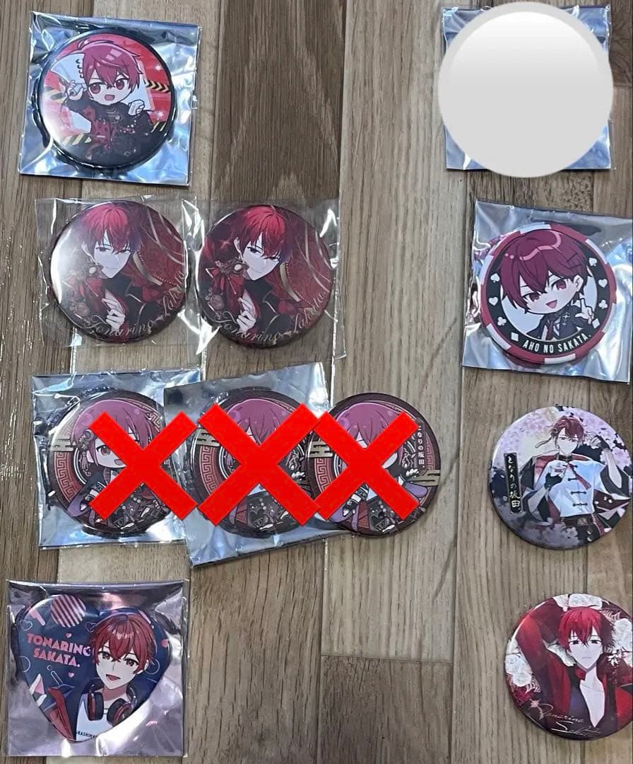 浦島坂田船　あほの坂田。　となりの坂田。　缶バッジ