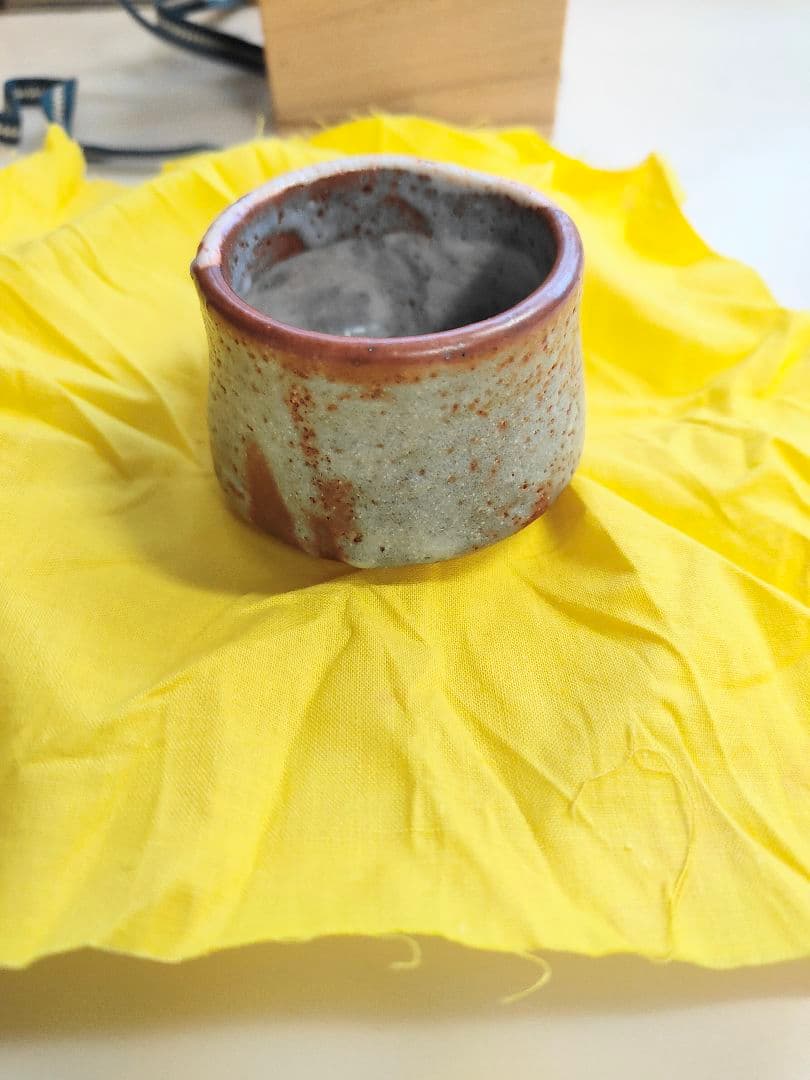 十三代 山口小左衛門 志野盃 共箱 共布