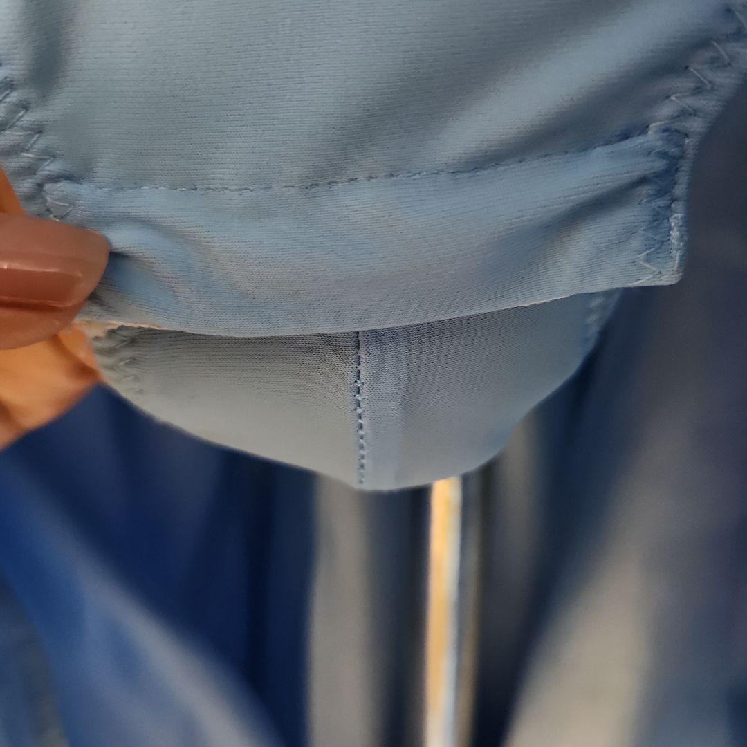 最終お値下げ。 社交ダンス用ドレス 水色 ビーズ装飾　LからL.L.サイズ