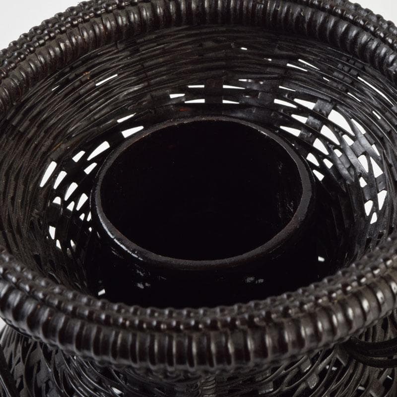 茶道具　篭師　和田麟之作　小猿花入　共箱　C　9123