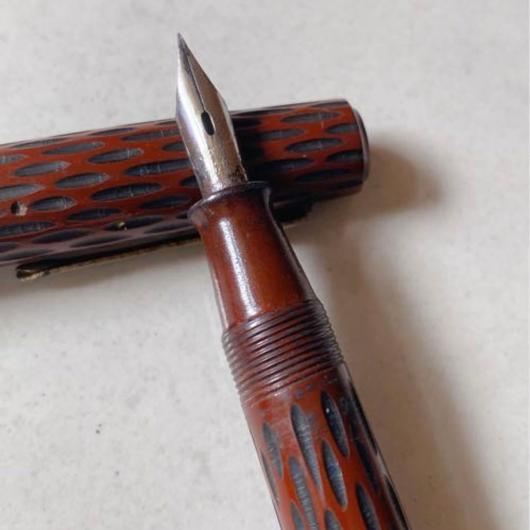 万年筆　鎌倉彫り