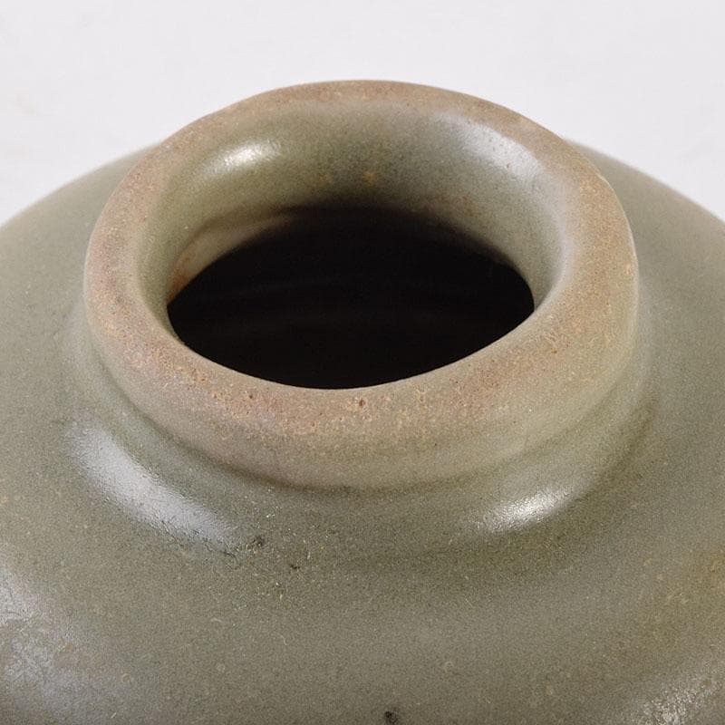 タイ古陶磁　スンコロク　宋胡録　青磁　小壺　時代箱付　V　7227