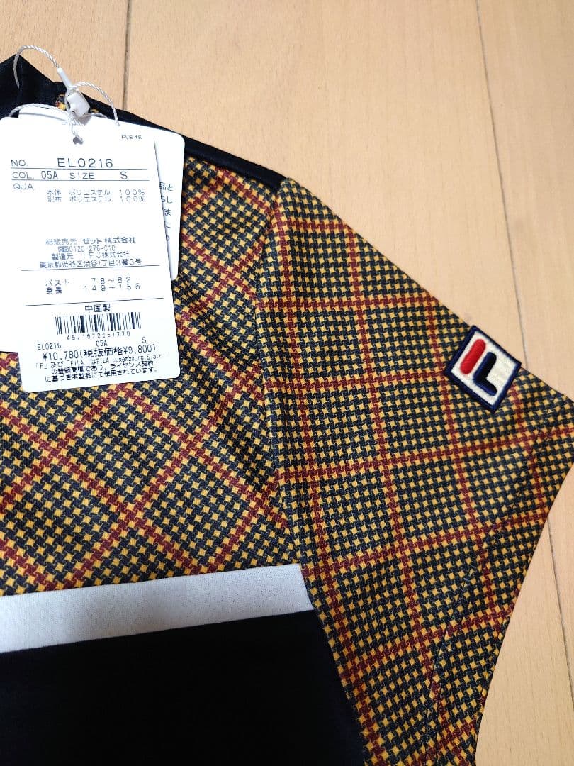 フィラ　テニスウェア　セットアップ　ゲームシャツ　スコート　マスタード　Sサイズ