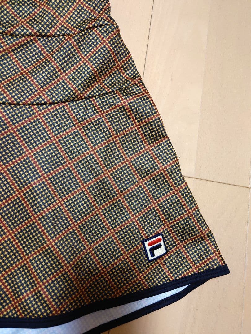 フィラ　テニスウェア　セットアップ　ゲームシャツ　スコート　マスタード　Sサイズ