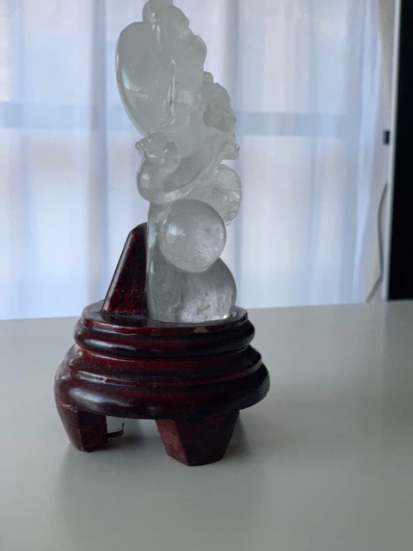 龍　水晶　置き物