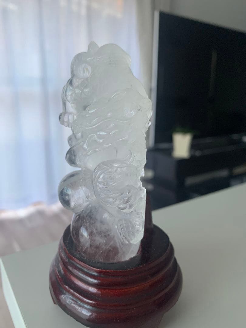 龍　水晶　置き物