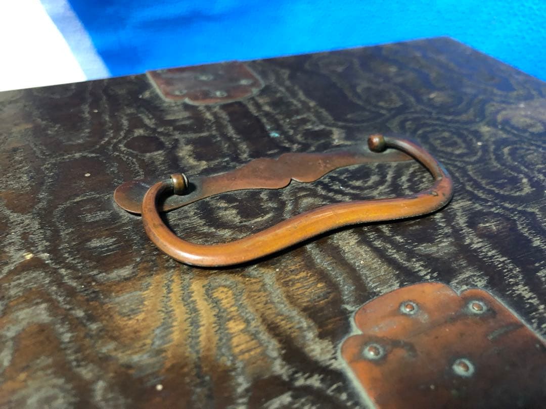 掛け硯箱　古道具　骨董　アンティーク　江戸明治大正時代　硯そろばんなど小物付