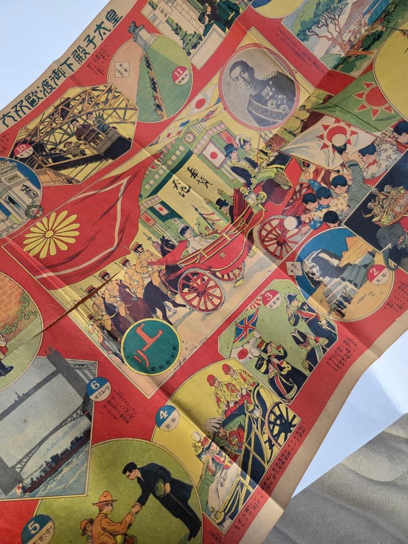 大正11年発行　皇太子殿下御渡欧双六　　アンティーク