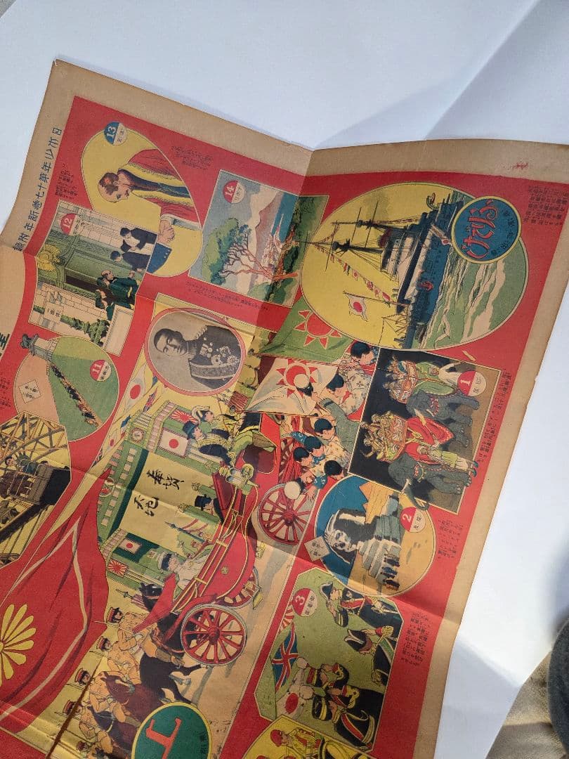 大正11年発行　皇太子殿下御渡欧双六　　アンティーク