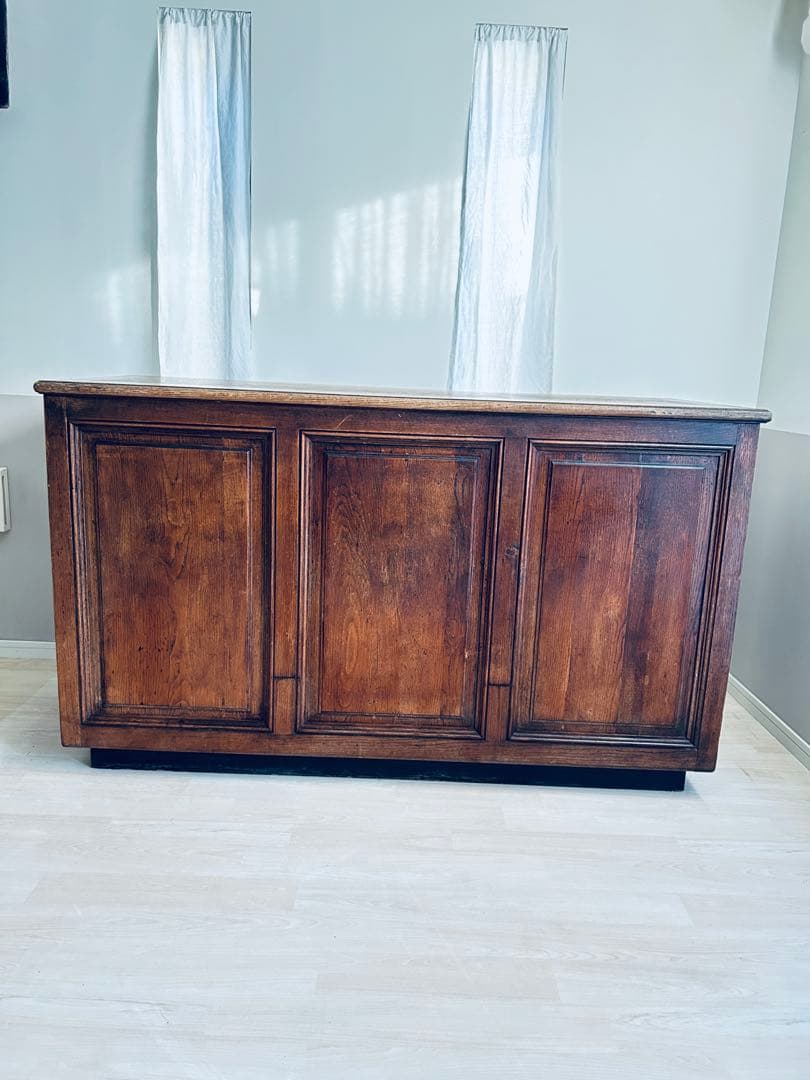 フランスアンティーク 家具 木製ショップカウンター 作業台 アトリエ