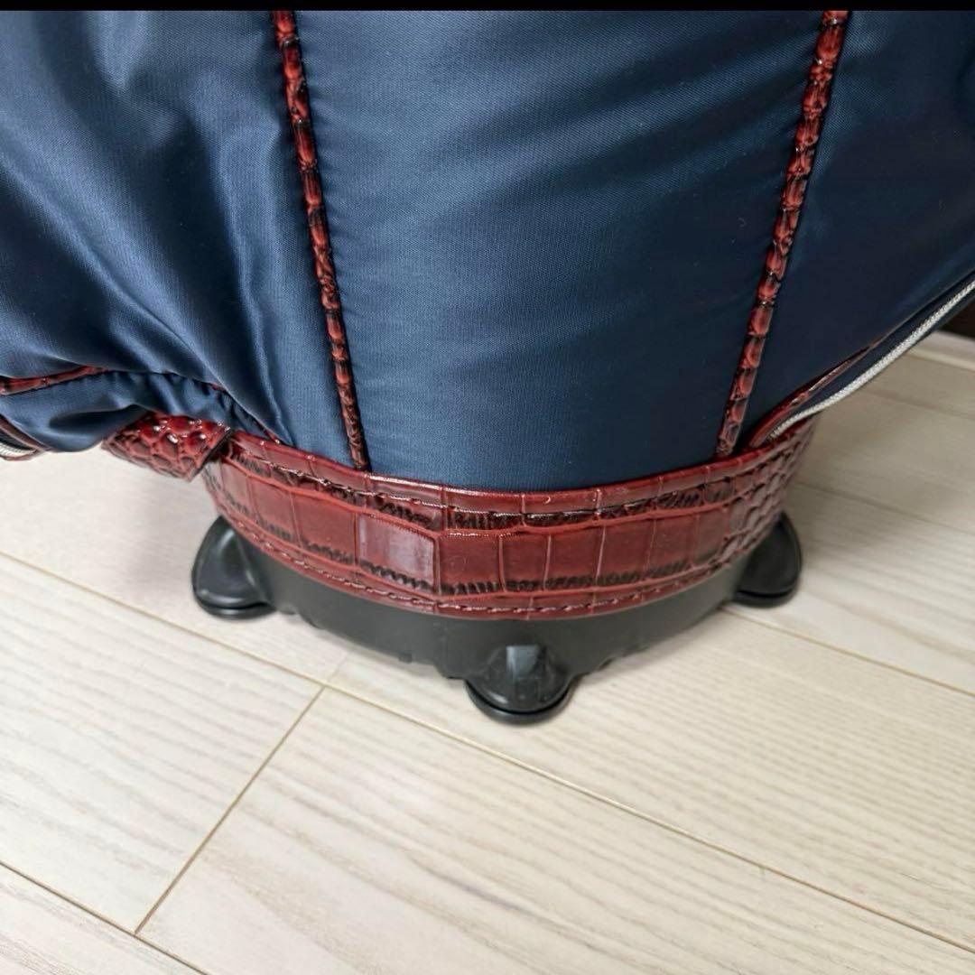 BOLSA ネイビー クロコダイル風 ゴルフバッグ　キャディバッグ