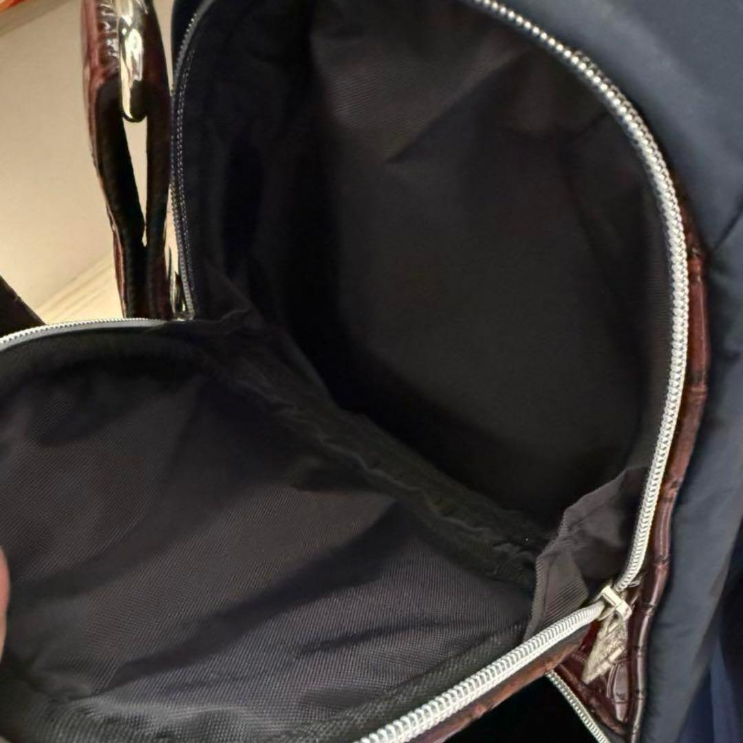 BOLSA ネイビー クロコダイル風 ゴルフバッグ　キャディバッグ