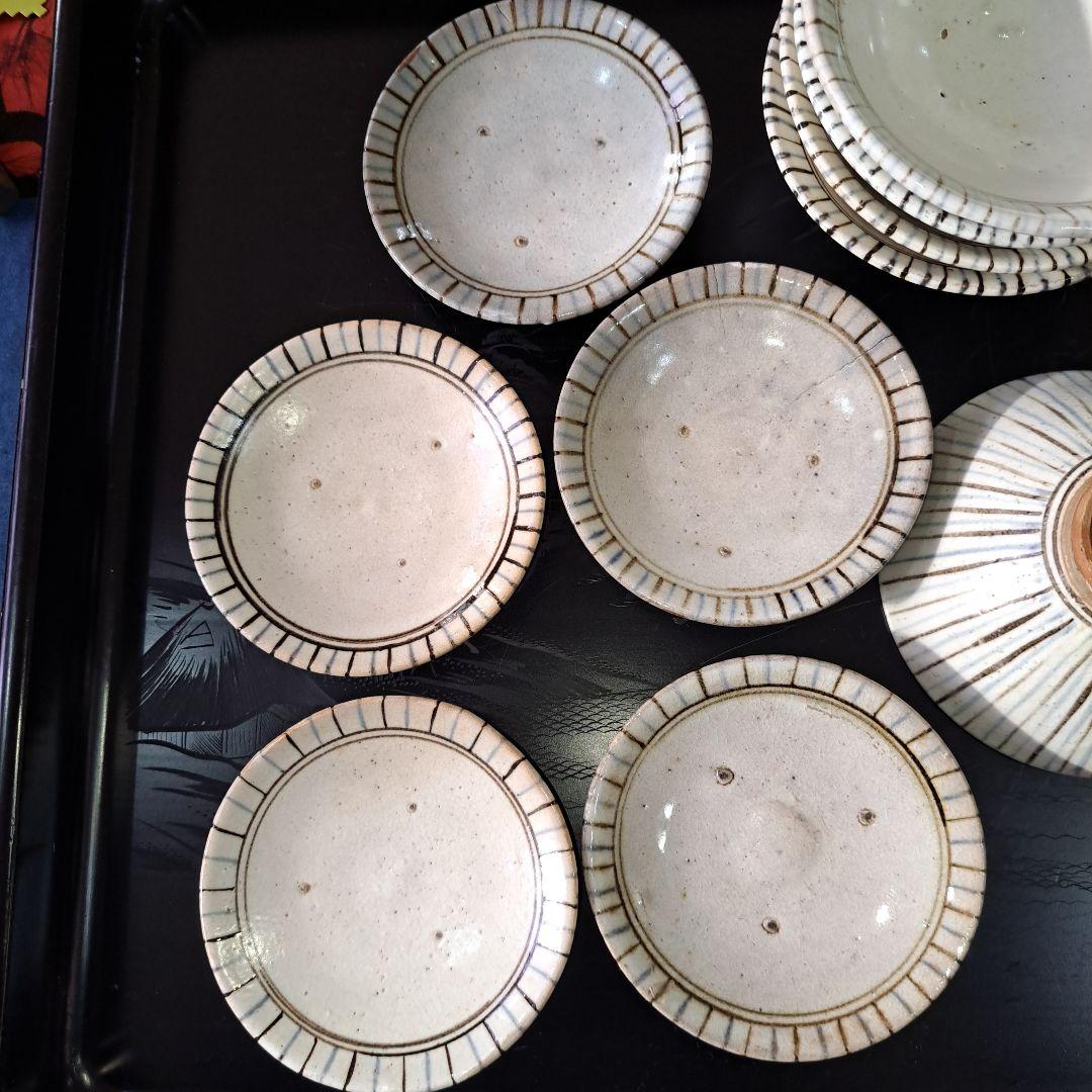 骨董　超希少　幻の高槻　古曽部焼　向付　蓋付　五客椀