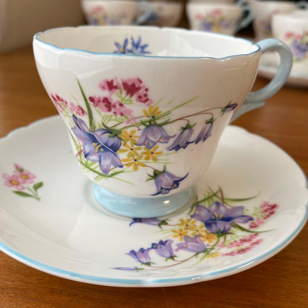 シェリー　ワイルドフラワー　色とりどりの野花が可愛い　コーヒーセット　デミタス