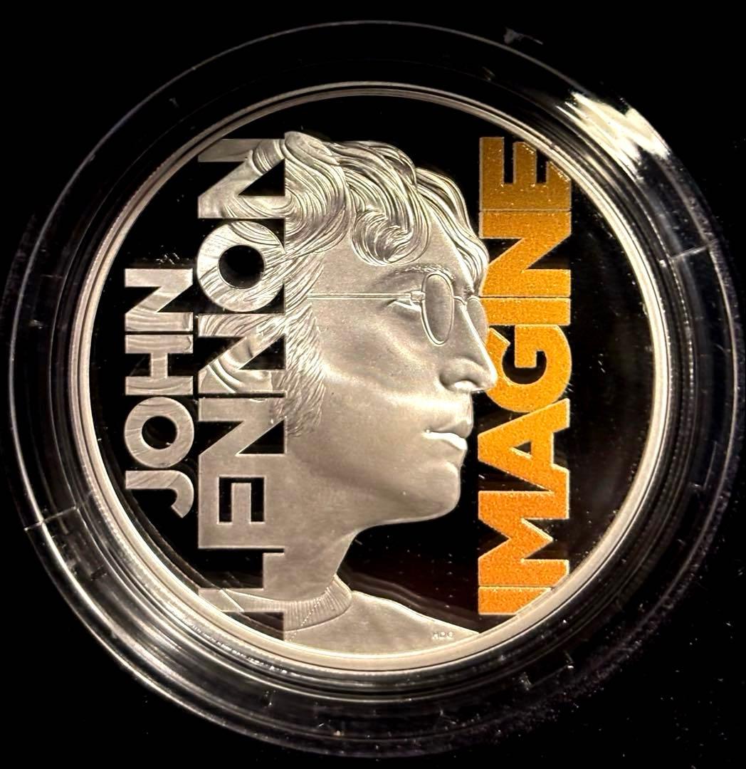 【5000枚・入手困難】2025 英国 ジョン・レノン 1オンス カラー銀貨