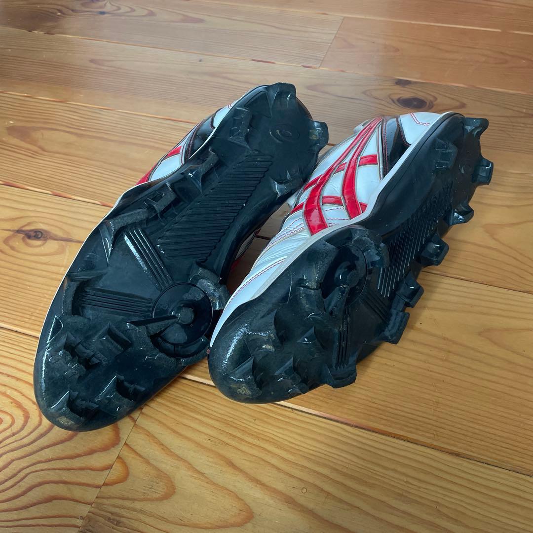asics スパイク 白黒赤　28.5cm オーダー