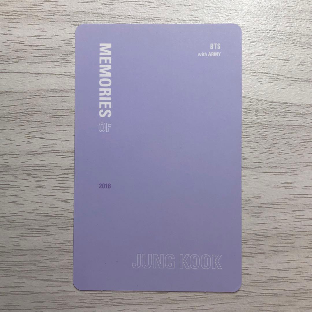 BTS Memories2018 BluRay ジョングク トレカ