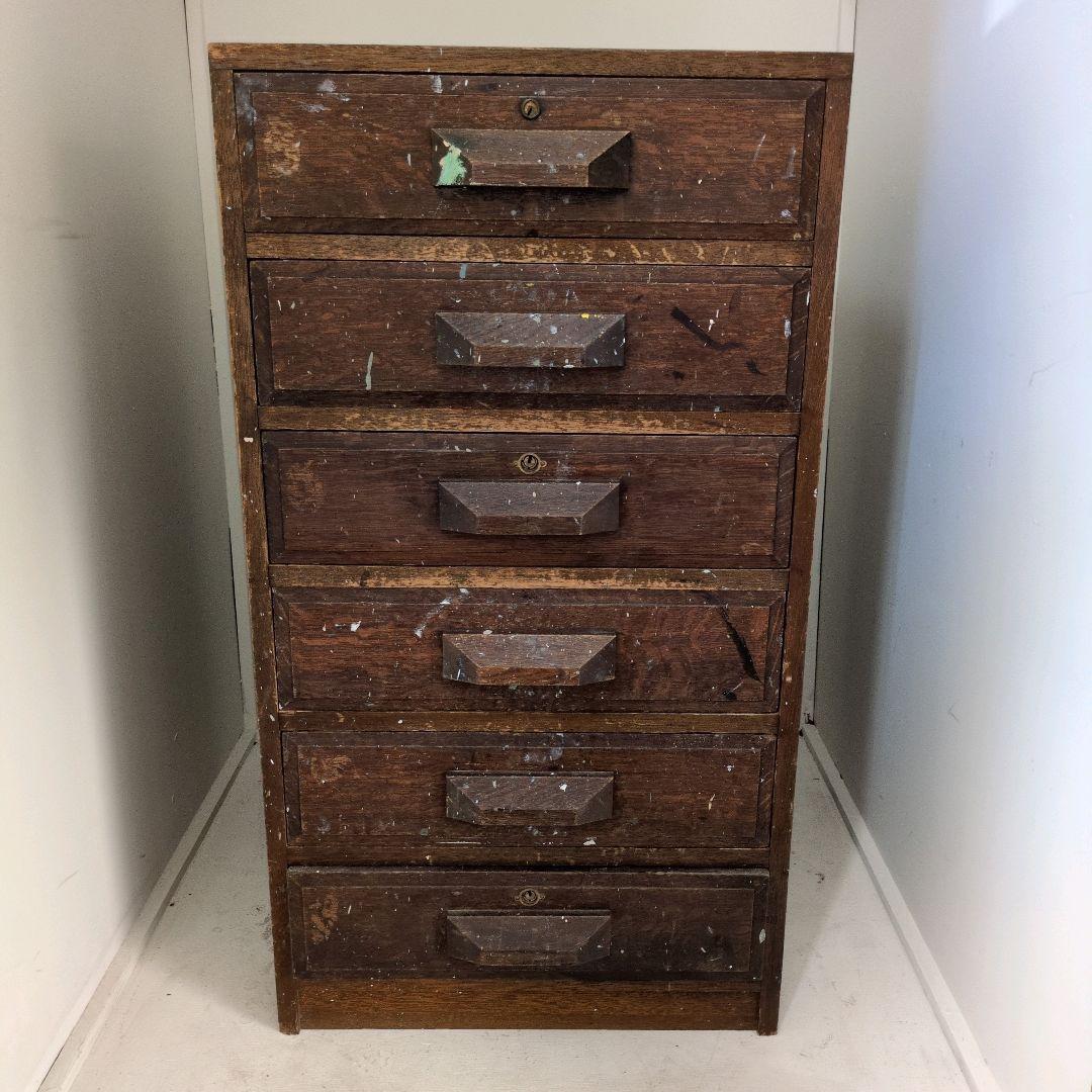 アンティーク ヴィンテージ レトロな大きな引出しシェルフ 木製