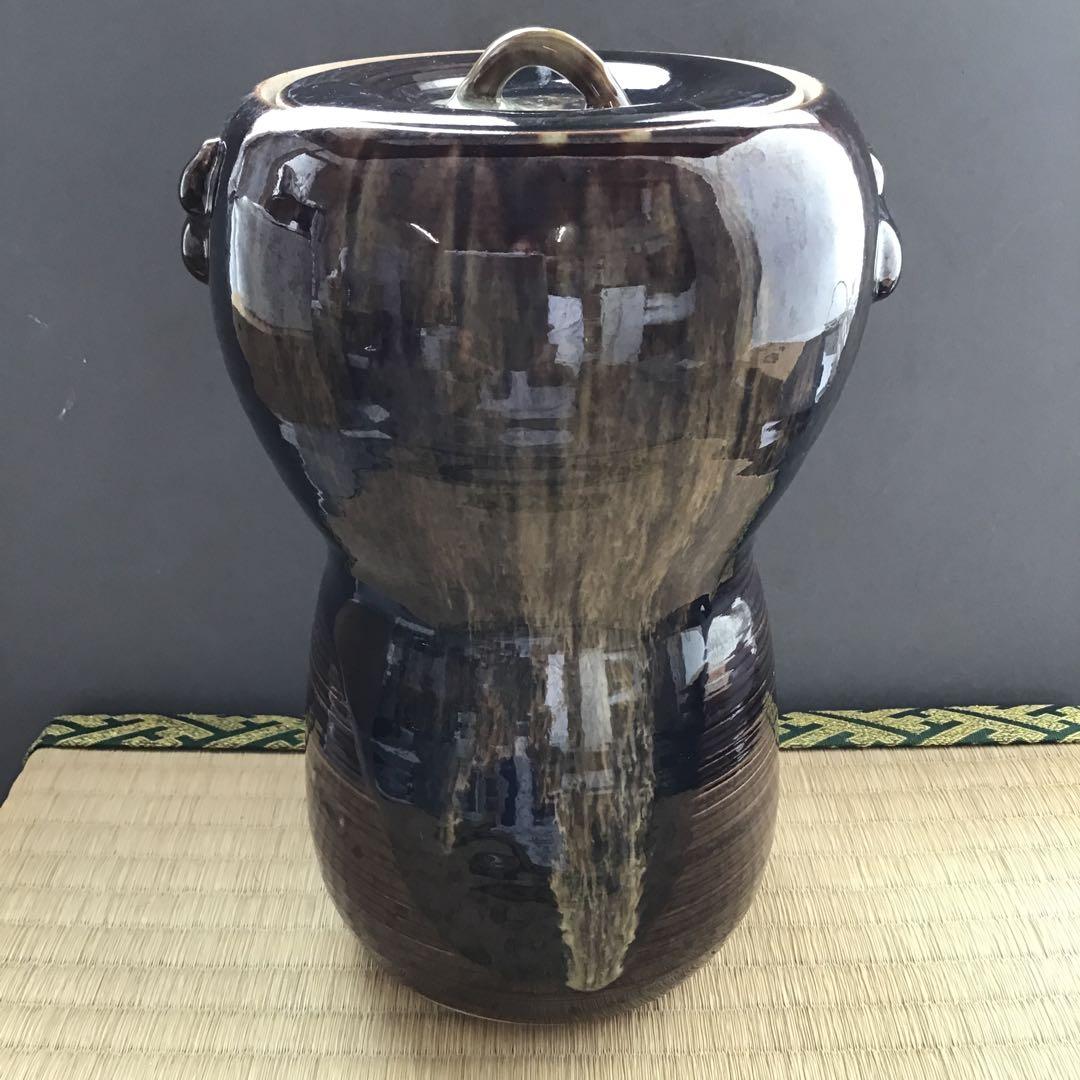 茶道具　水指　簞瓢水指　翠峯作　共箱　S689MS