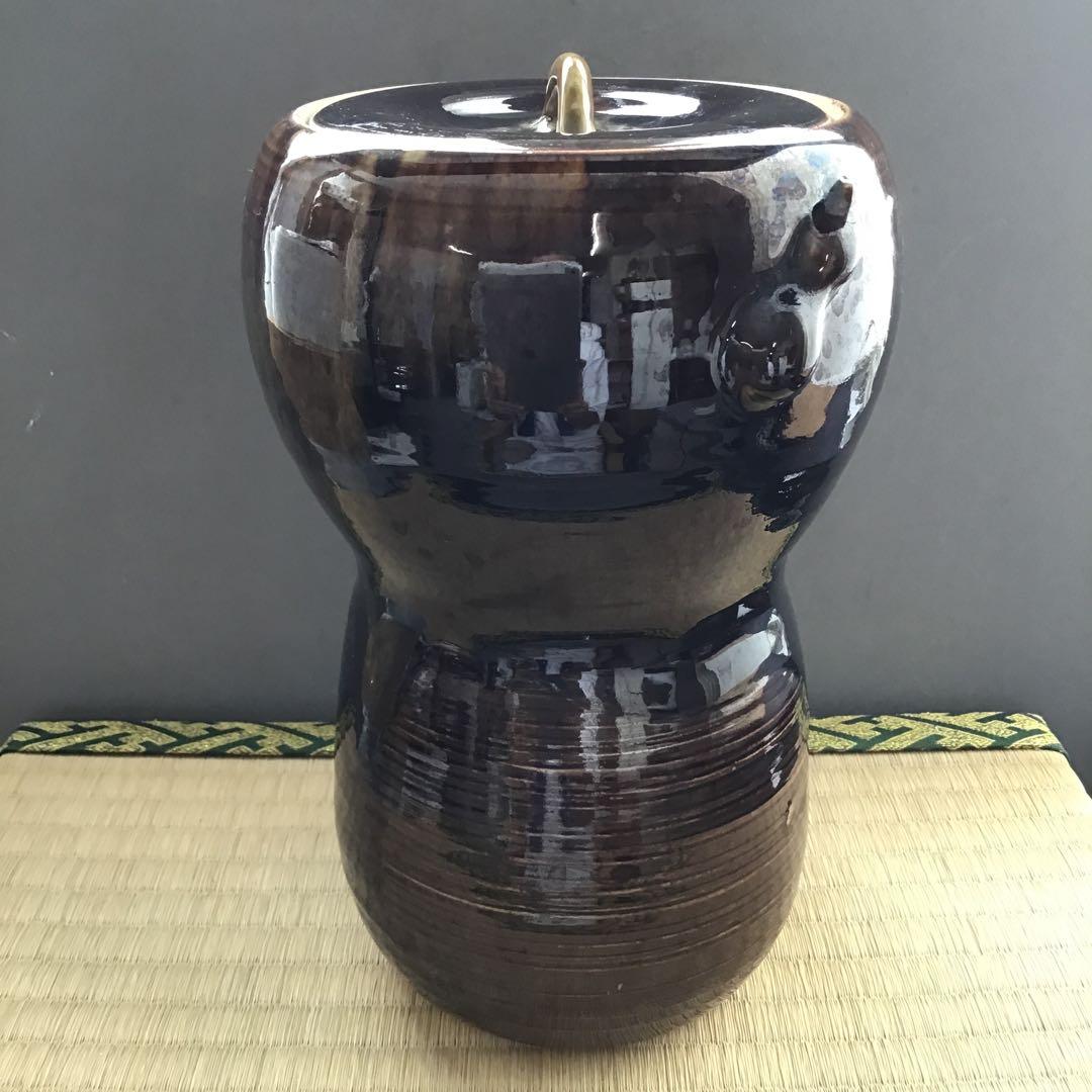 茶道具　水指　簞瓢水指　翠峯作　共箱　S689MS