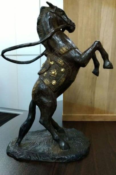 富永直樹 新風 銅像 ブロンズ像 馬 置物 オブジェ 文化勲章受章 午年 丙午