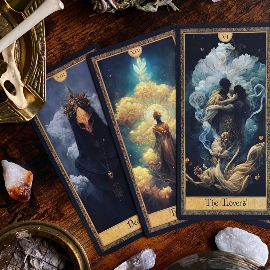 【正規品タロットカード】超美麗✨希少海外インディーズ✨幻想的なダークアートデッキ