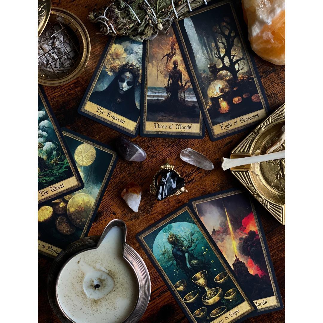 【正規品タロットカード】超美麗✨希少海外インディーズ✨幻想的なダークアートデッキ