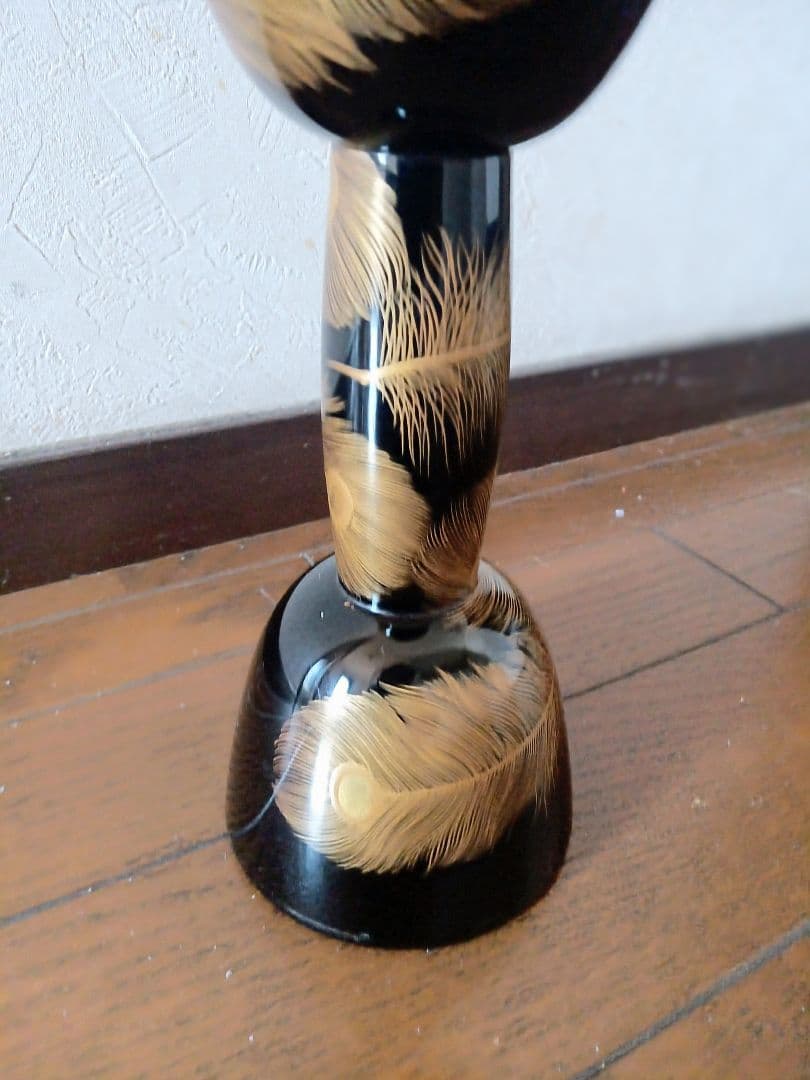 和楽器 小鼓胴 孔雀の羽