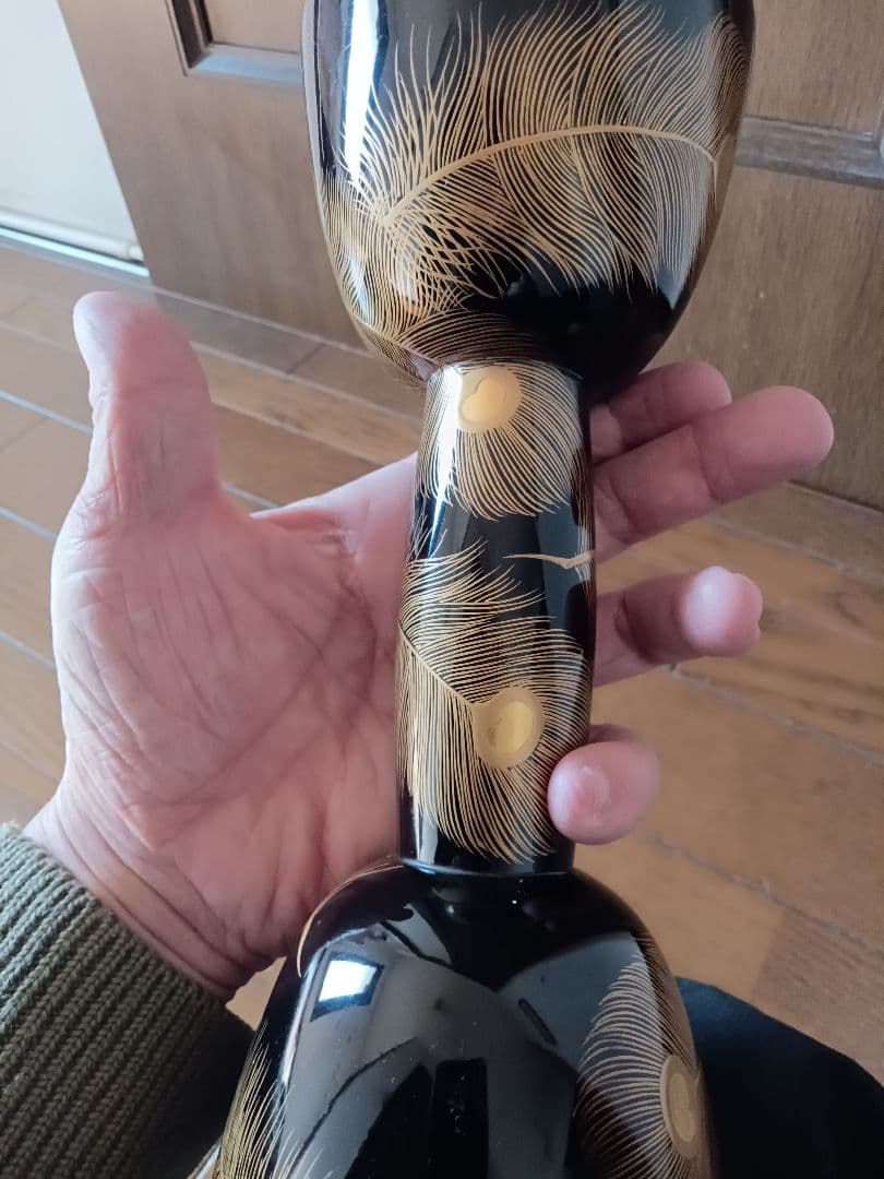 和楽器 小鼓胴 孔雀の羽