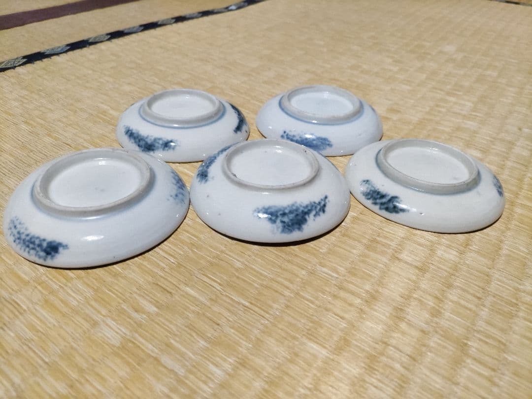 瀬戸太白手　or　瀬戸染付磁器　小皿（５枚セット）美品！