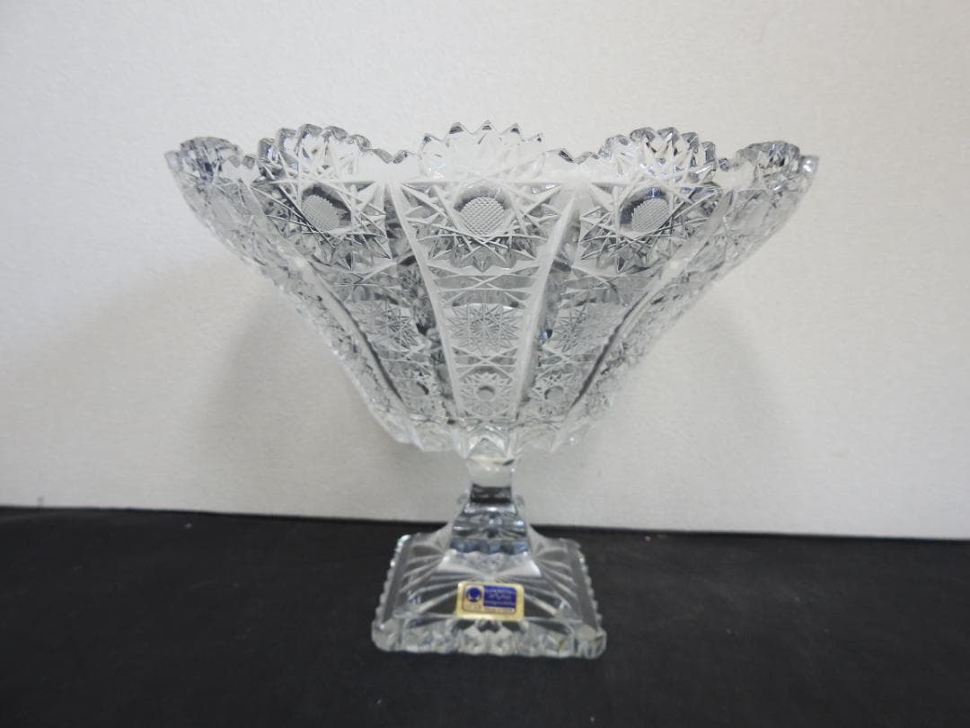 ガラス台付鉢　箱有　MA783