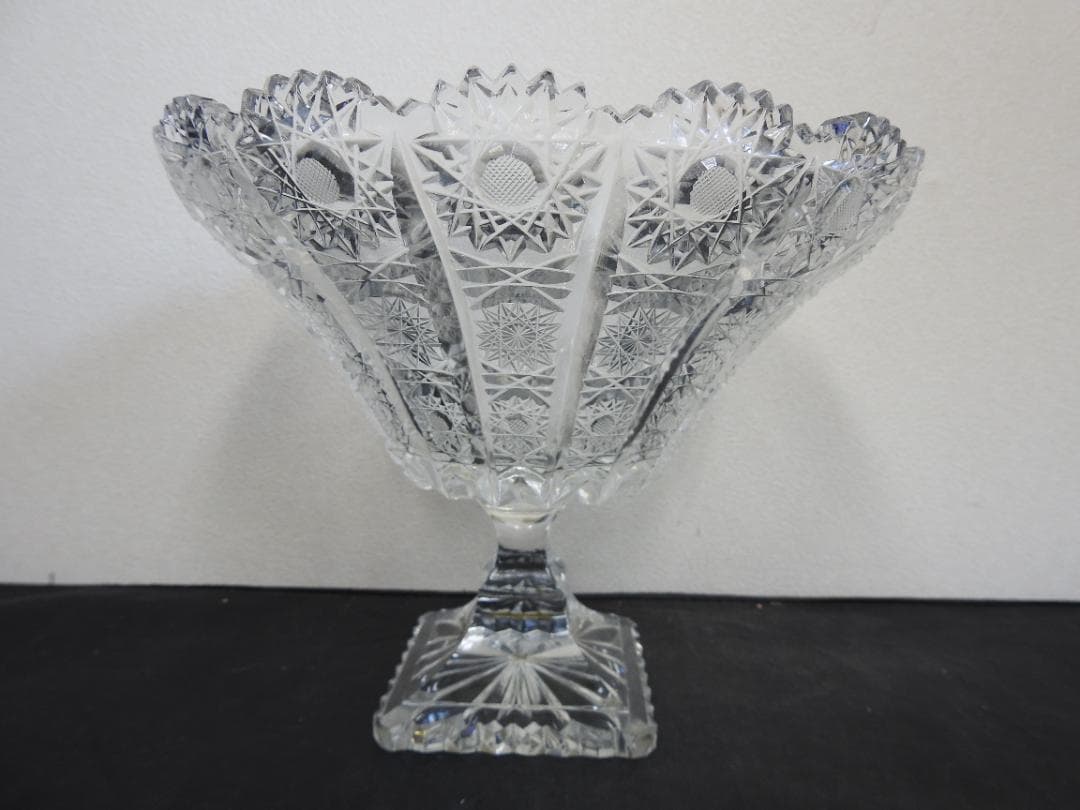 ガラス台付鉢　箱有　MA783