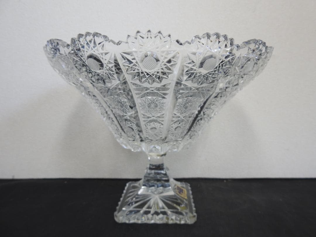 ガラス台付鉢　箱有　MA783