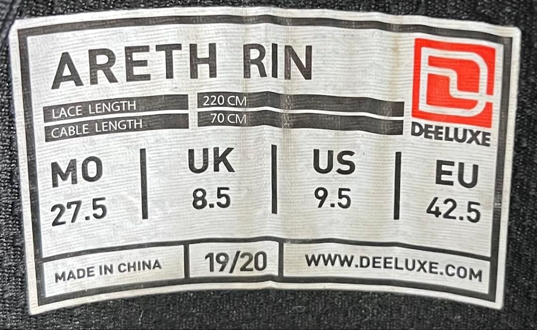 【即日発送】スノボ　DEELUXE ARETH RIN アースリン 27.5cm