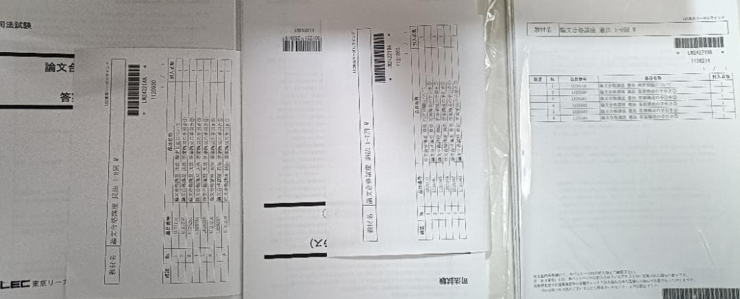 2024　LEC　論文合格講座　テキスト