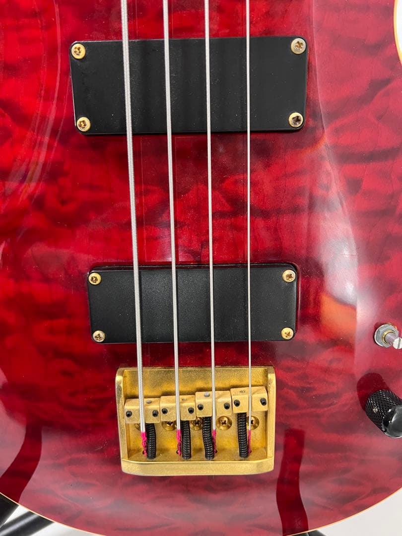 幻のAria ProII レスポール ベース 4弦 希少カラー RED GOLD